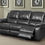Thumbnail: Luke Manual Brown/Taupe Leather Recliner Sofa Set