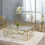 Thumbnail: NAMI Geometric Inspired  Gold/ Silver Frame COFFEE TABLE SET