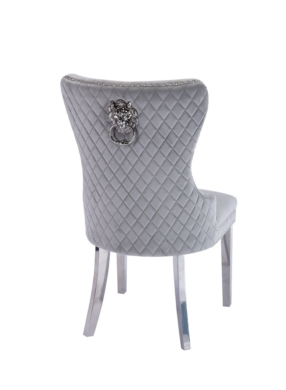 Thumbnail: King Black/Grey/Silver/Blue Velvet Upholstered Designer Ring Dining Chairs