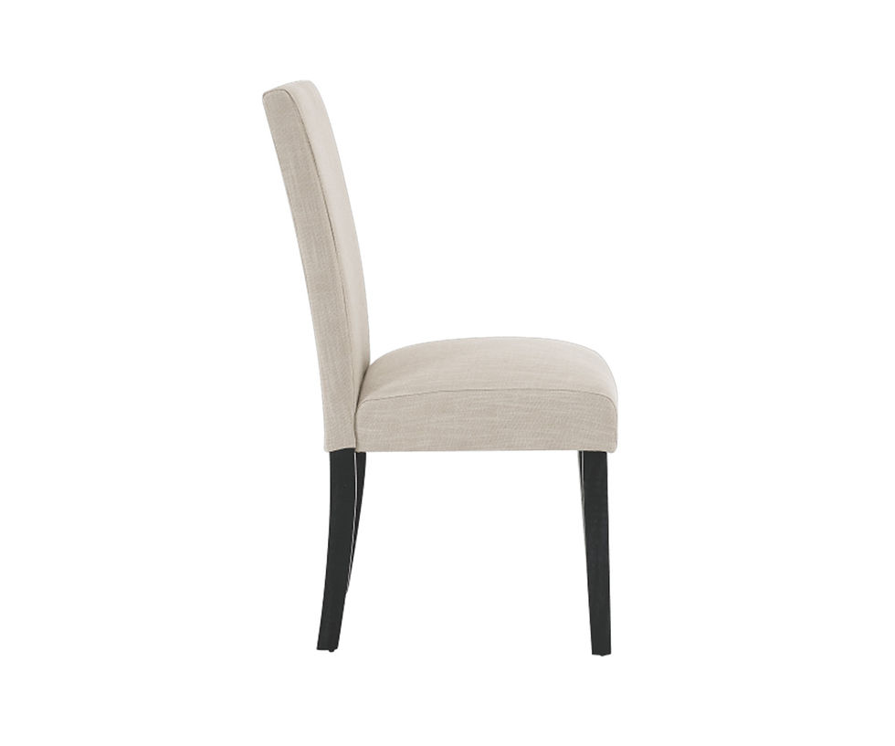 Thumbnail: Eliza Beige Fabric Upholstered Wooden Dining Chairs