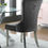 Thumbnail: Pixie Creme/Blue/Grey/Black Velvet Tufted Ring Dining Chair with Nailheads