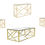 Thumbnail: NAMI Geometric Inspired  Gold/ Silver Frame COFFEE TABLE SET