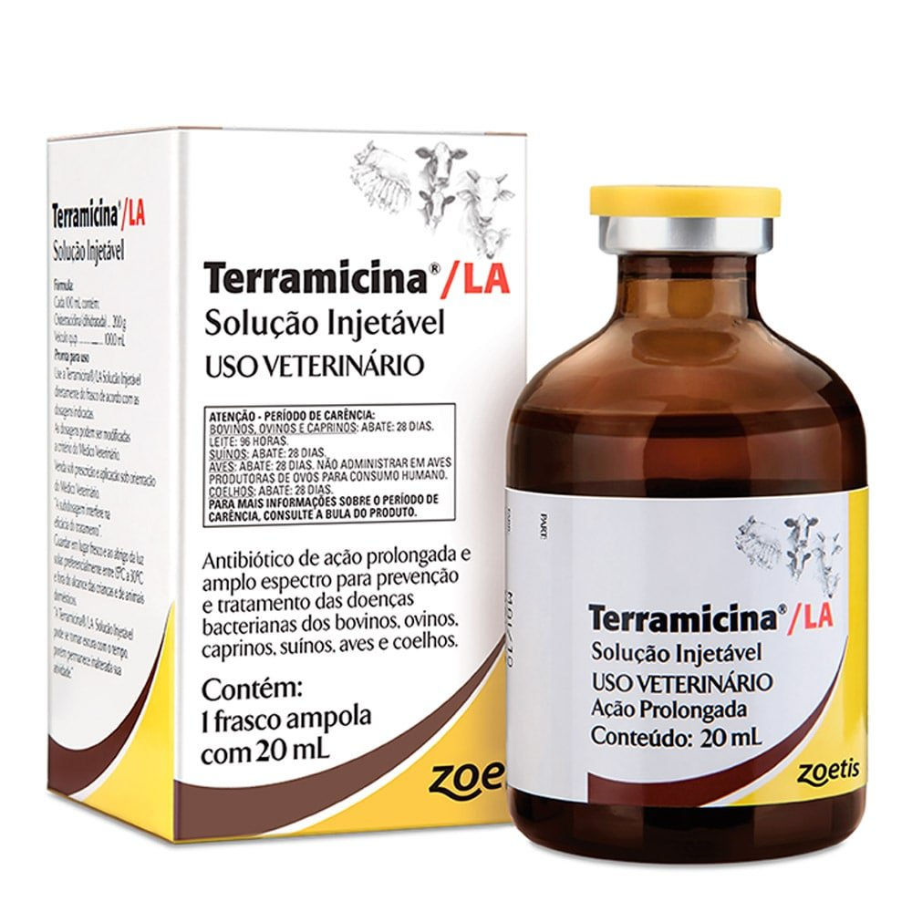 Terramicina LA Injetável 20ml - Zoetis