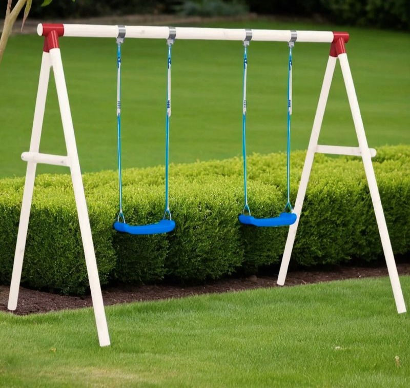 Sièges de balançoire avec cordes 2 pcs bleu 38x16 cm PE