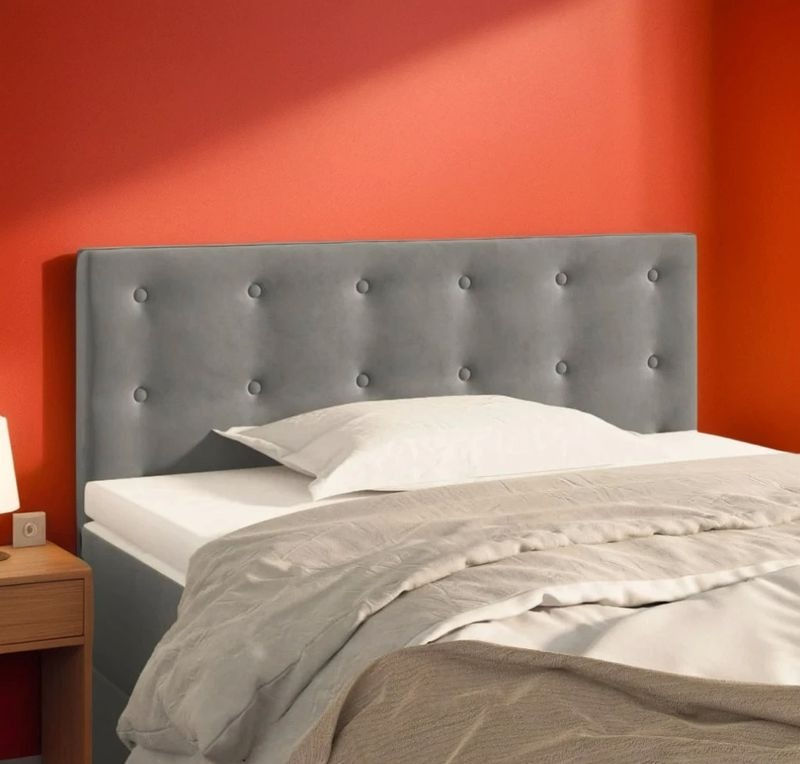 Tête de lit Gris clair 90x5x78/88 cm Velours