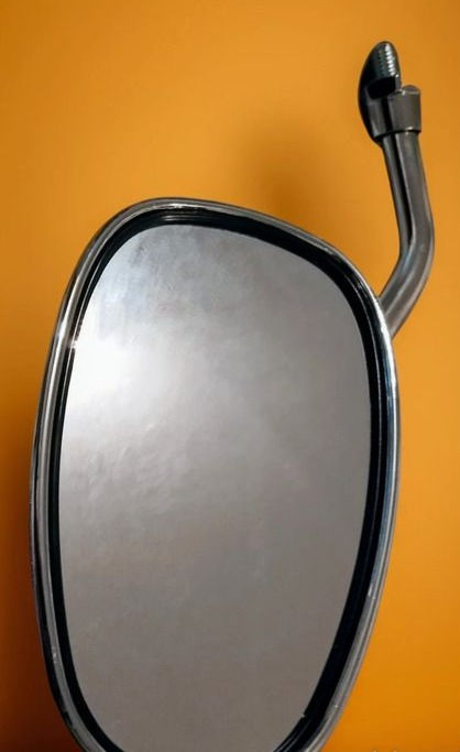 Miroir moto chromé FAR – Made in Italy, état neuf (1 pièce)