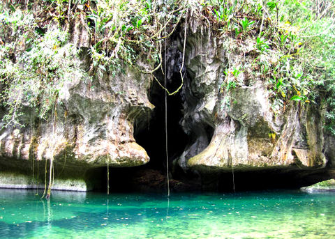 Cave tubing in Belize jungle