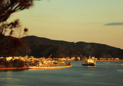 古仁屋から加計呂麻島へのフェリー