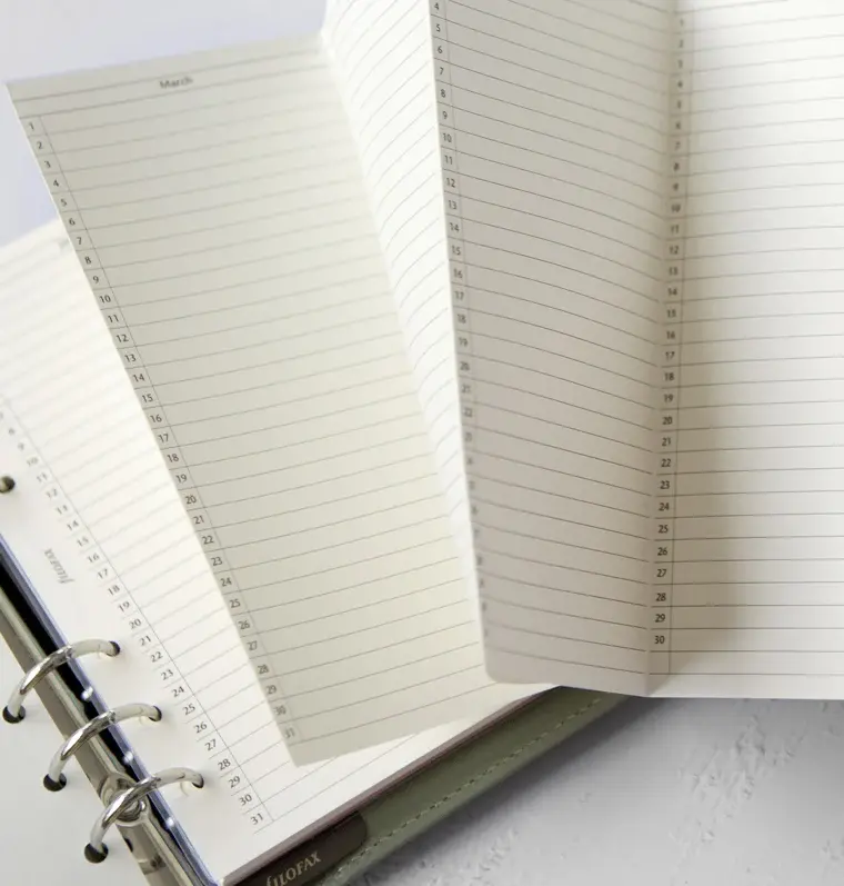 Küçük resim: FİLOFAX Malden A5 Boy Organiser Vetiver