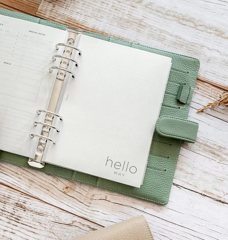 Küçük resim: FİLOFAX Norfolk A5 Boy Organiser Sage