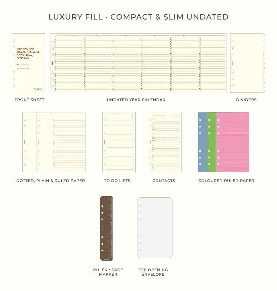 Küçük resim: FİLOFAX Malden Personal Boy Organiser Ochre