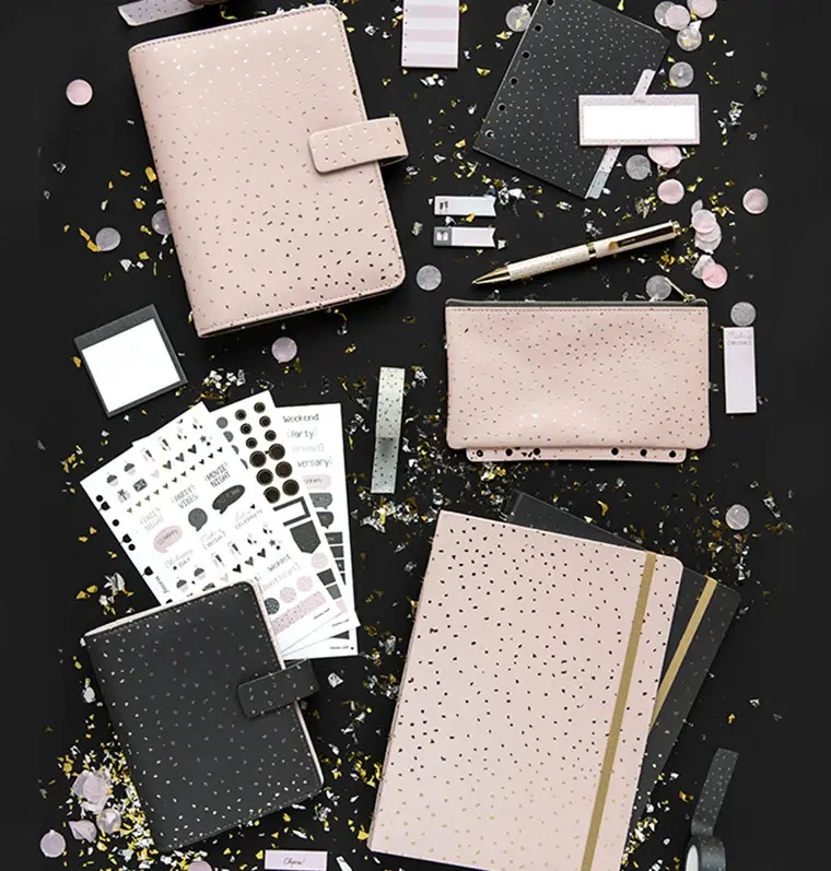 Küçük resim: FİLOFAX Confetti Pocket Boy Organiser Charcoal