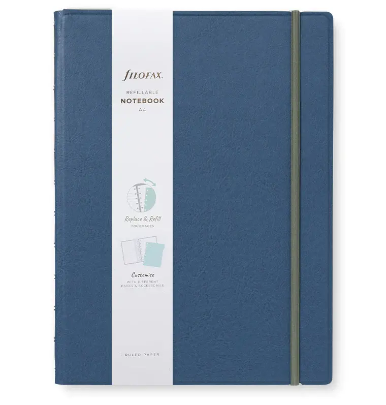 FİLOFAX NOTEBOOK Contemporary A4 Boy Bluesteel