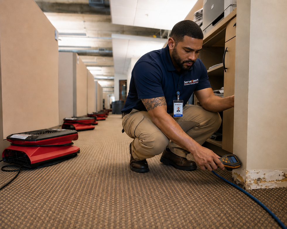 serve xpert technician water damage restoration