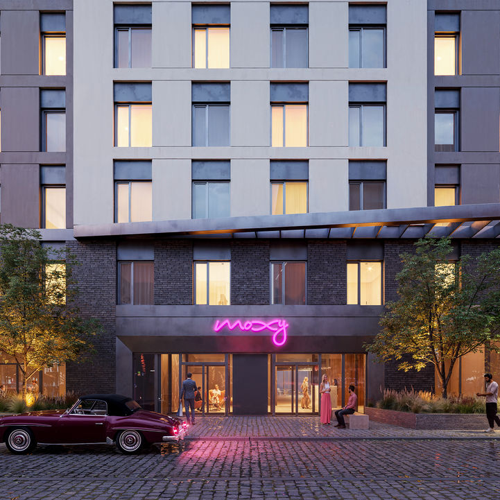 Marriott, Moxy, archviz, rendering, 3d render, Budapest
