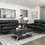 Thumbnail: 8566BLK Black Sofa & Loveseat
