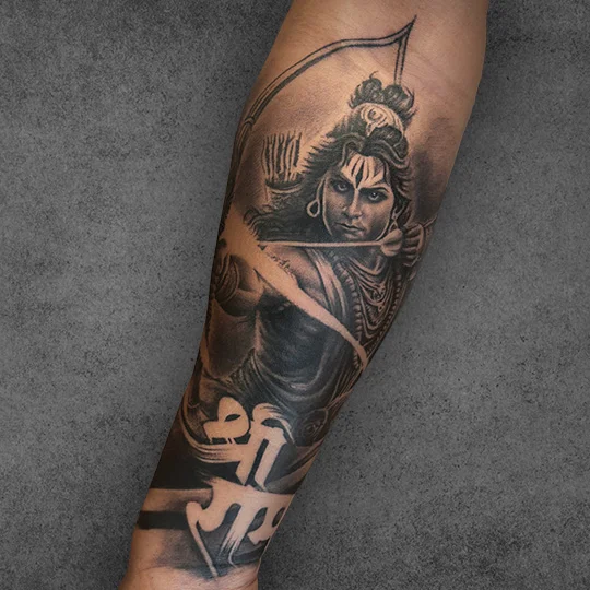 Realistic tattoo capturing depth and shading by Aman Vishwakarma at Aliens Tattoo
