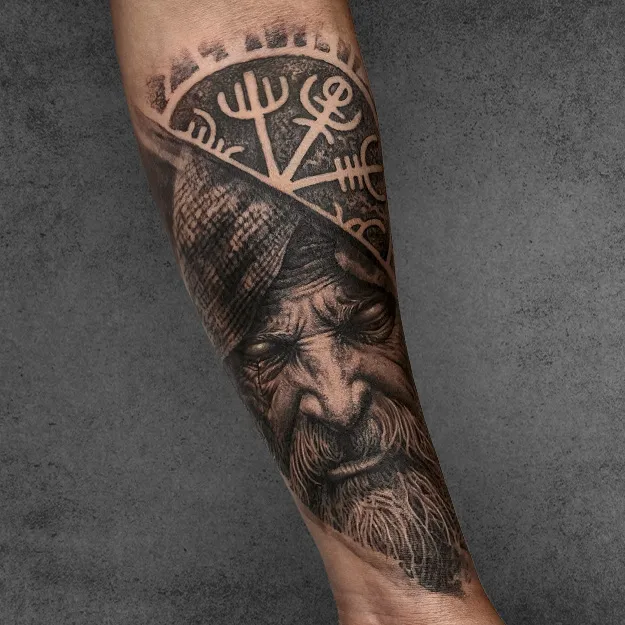 viking sleeve tattoo