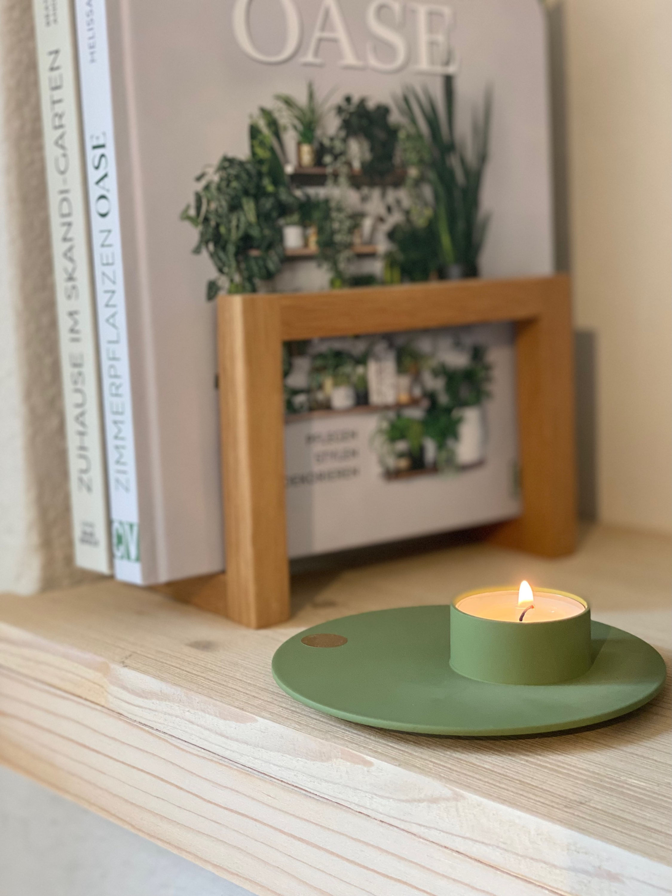 Teelichthalter Grün
