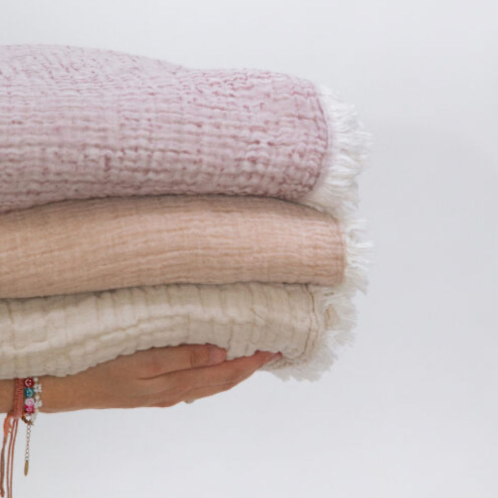 leichte Musselindecke Aubergine