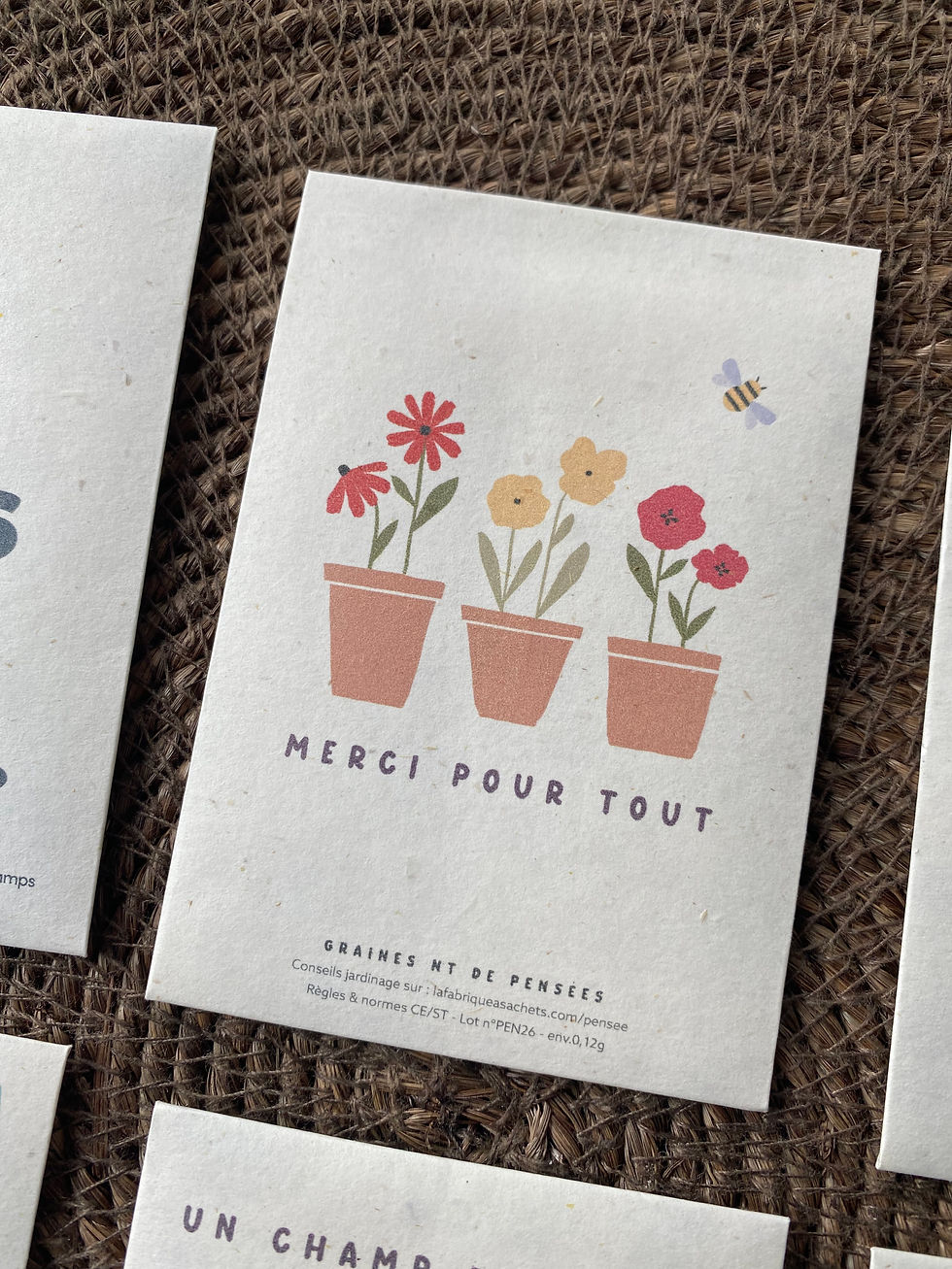 Miniaturbild: Danke für alles – Stiefmütterchen-Samentütchen