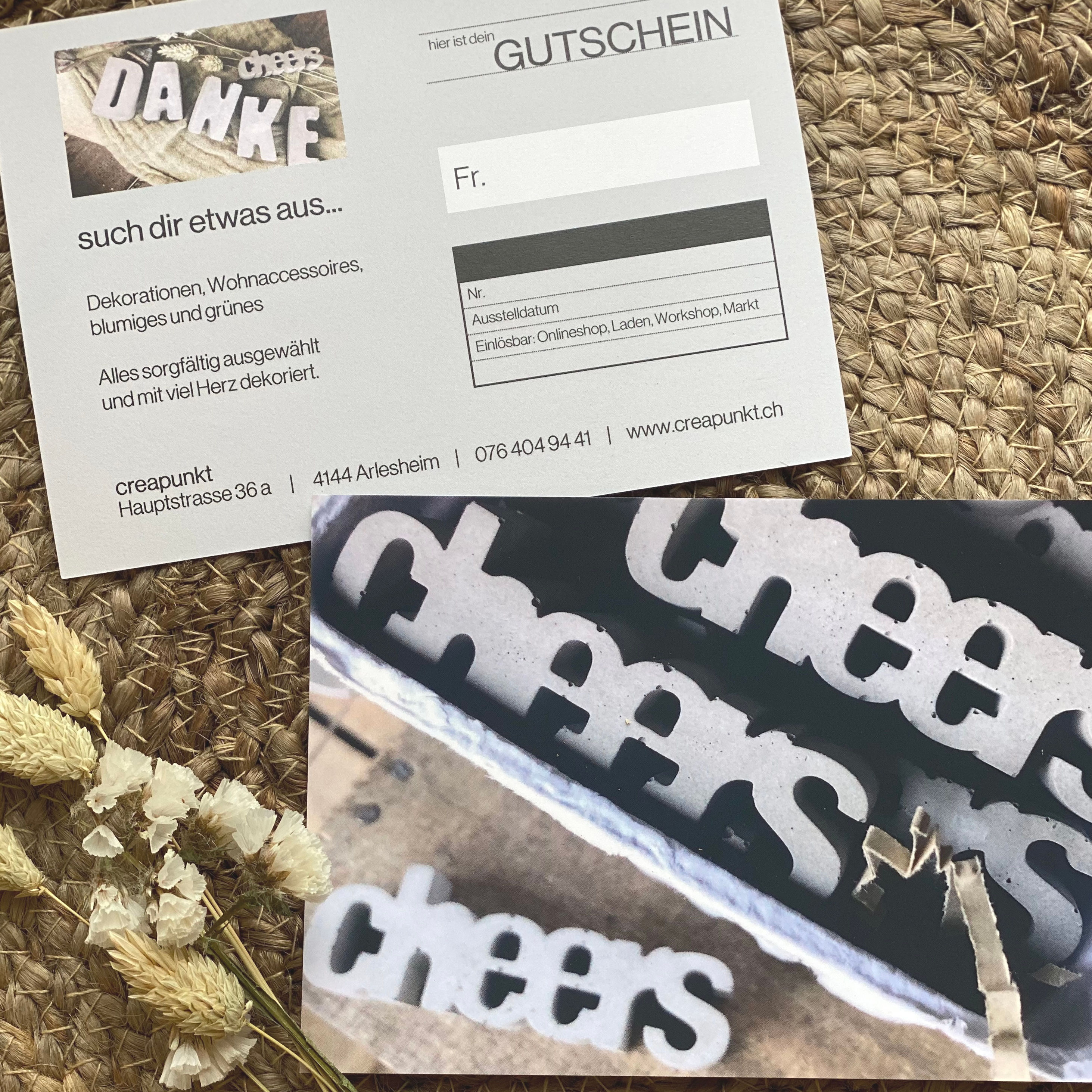 Geschenkgutschein von creapunkt