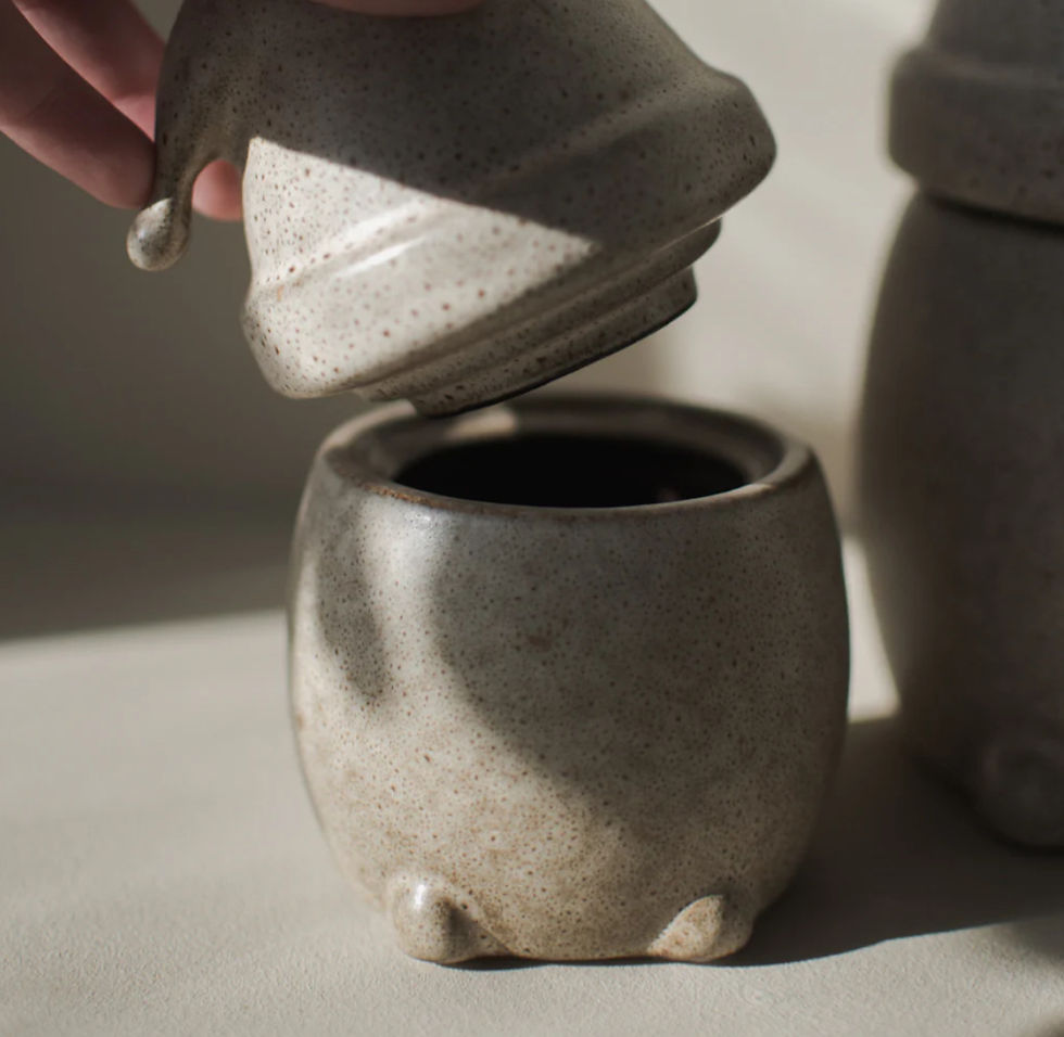 Eating Santa Keramikdose klein