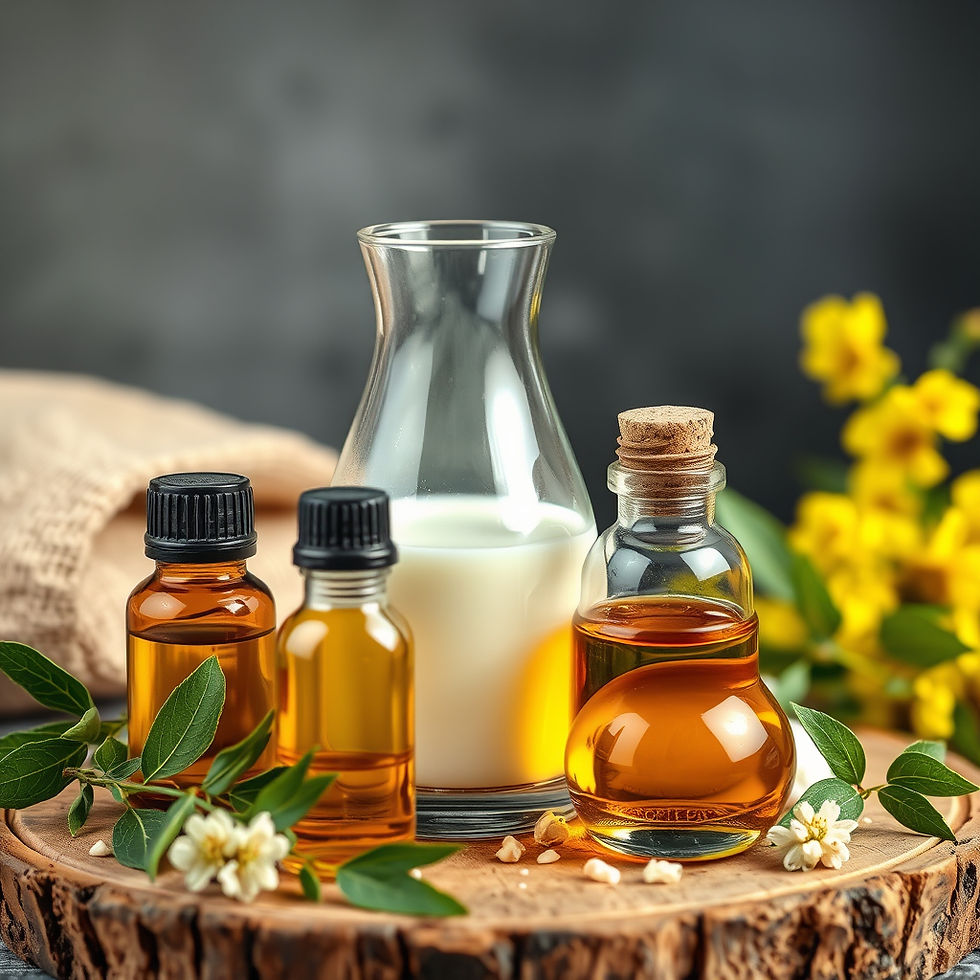 Close-up view of natural soap bars stacked on a wooden surface