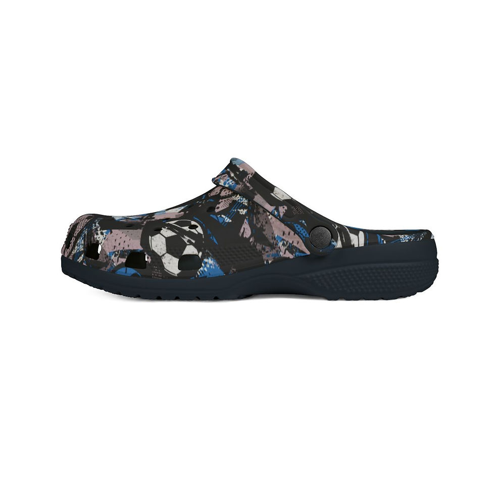 Thumbnail: KLÅOG - EVA Foam Rubber Shoes (CLOG), Custom Blue Soccer