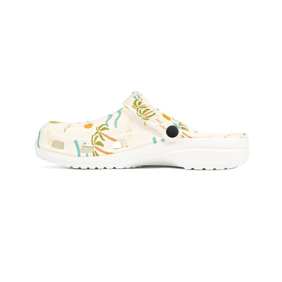 Thumbnail: KLÅOG - EVA Foam Rubber Shoes (CLOG), Custom Tropical Palm Trees Summer Vibe