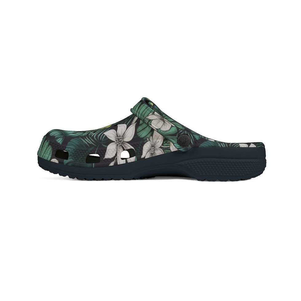 Thumbnail: KLÅOG - EVA Foam Rubber Shoes (CLOG), Custom Green & Black Summer Vibe