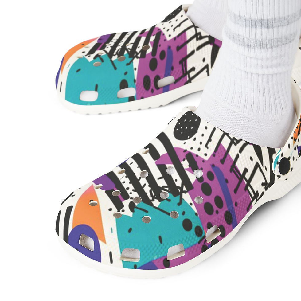 Thumbnail: KLÅOG - EVA Foam Rubber Shoes (CLOG), Custom Purple Retro