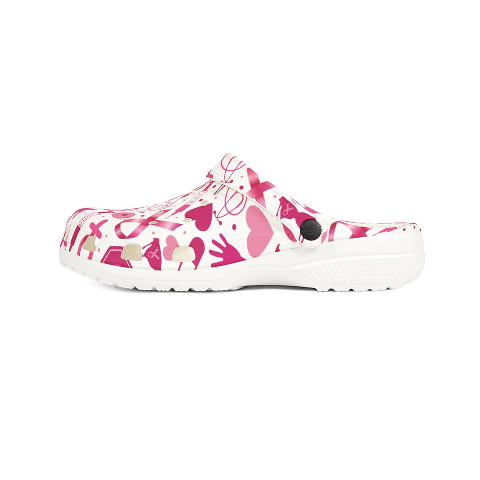 Thumbnail: KLÅOG - EVA Foam Rubber Shoes (CLOG), Breast Cancer Awareness Design