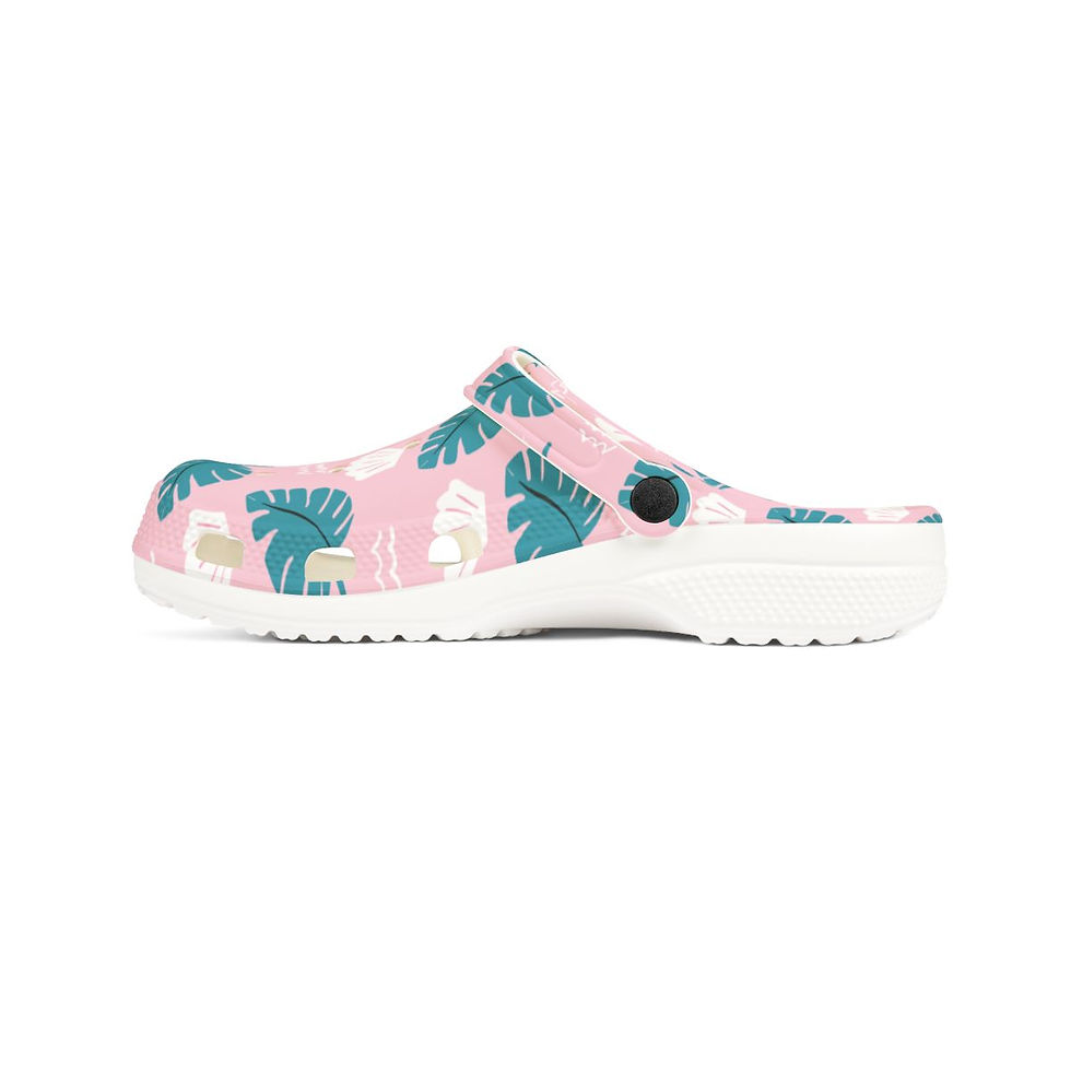 Thumbnail: KLÅOG - EVA Foam Rubber Shoes (CLOG), Custom Tropical Shell Summer Vibe