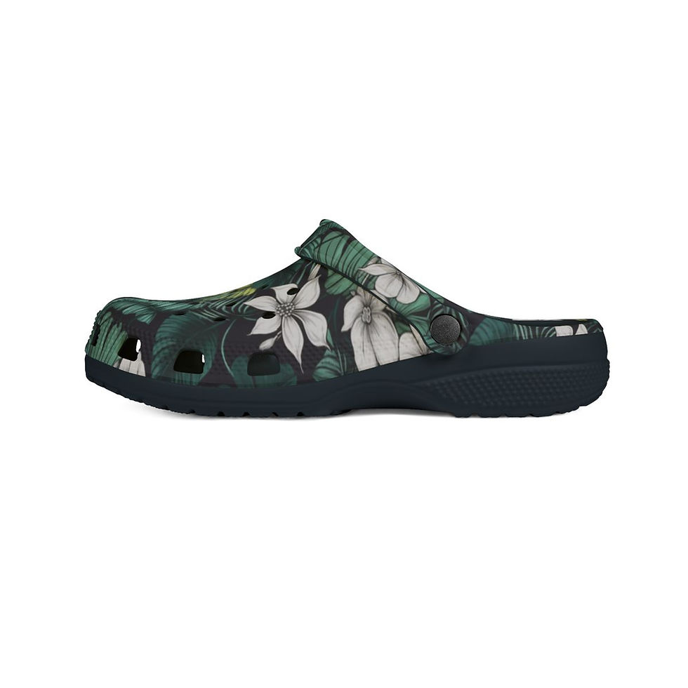 Thumbnail: KLÅOG - EVA Foam Rubber Shoes (CLOG), Custom Green & Black Summer Vibe
