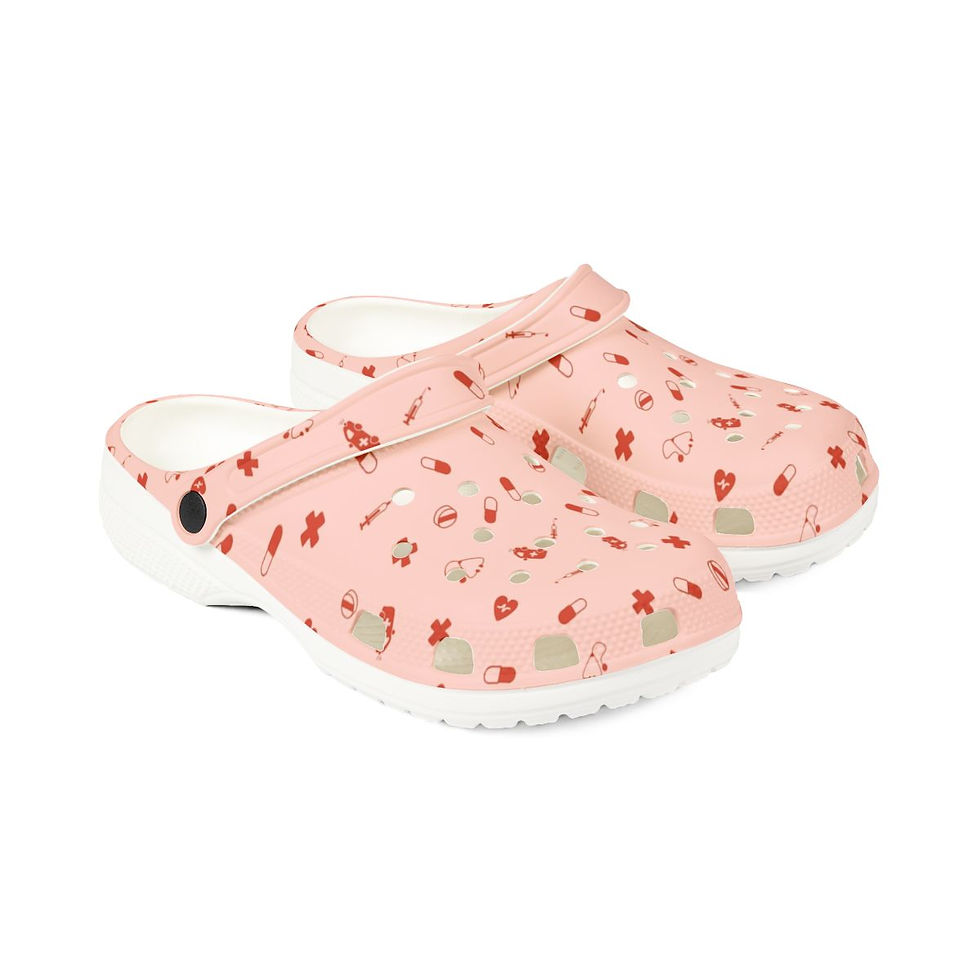 Thumbnail: KLÅOG - EVA Foam Rubber Shoes (CLOG), Custom Pink & Red Design