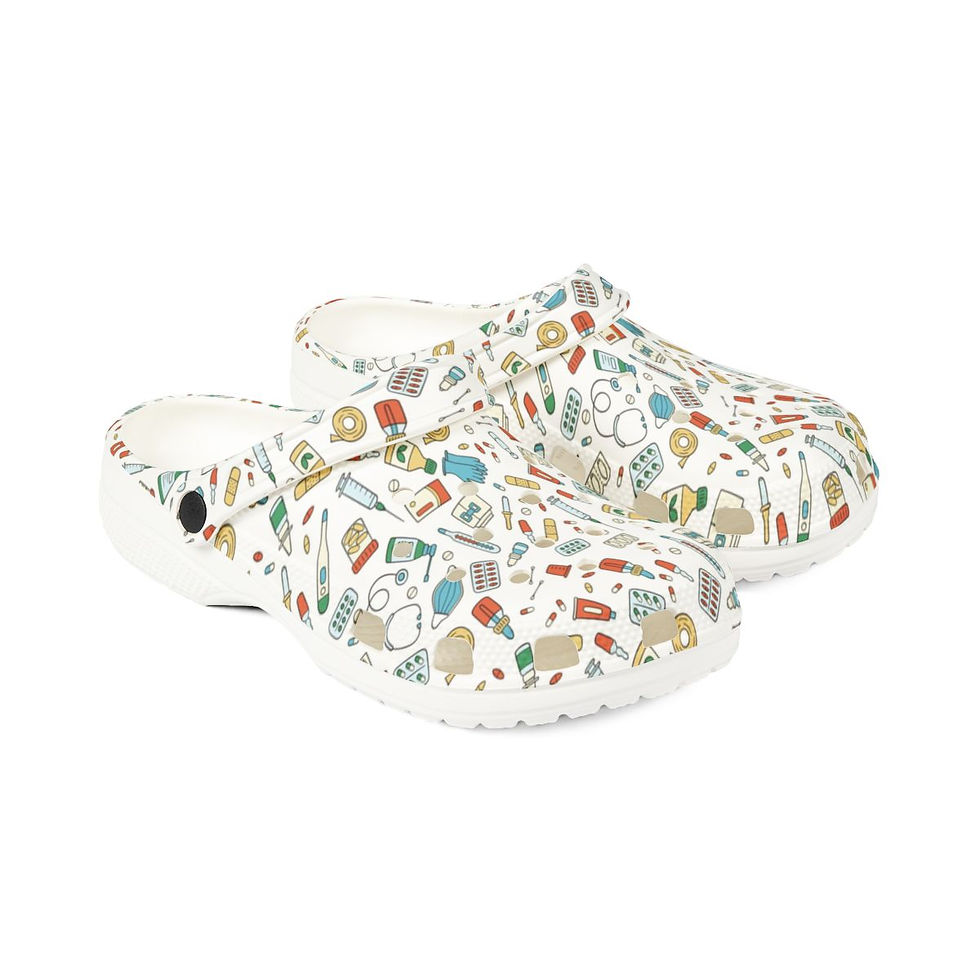 Thumbnail: KLÅOG - EVA Foam Rubber Shoes (CLOG), Custom Orange, Blue, Beige Medical Design