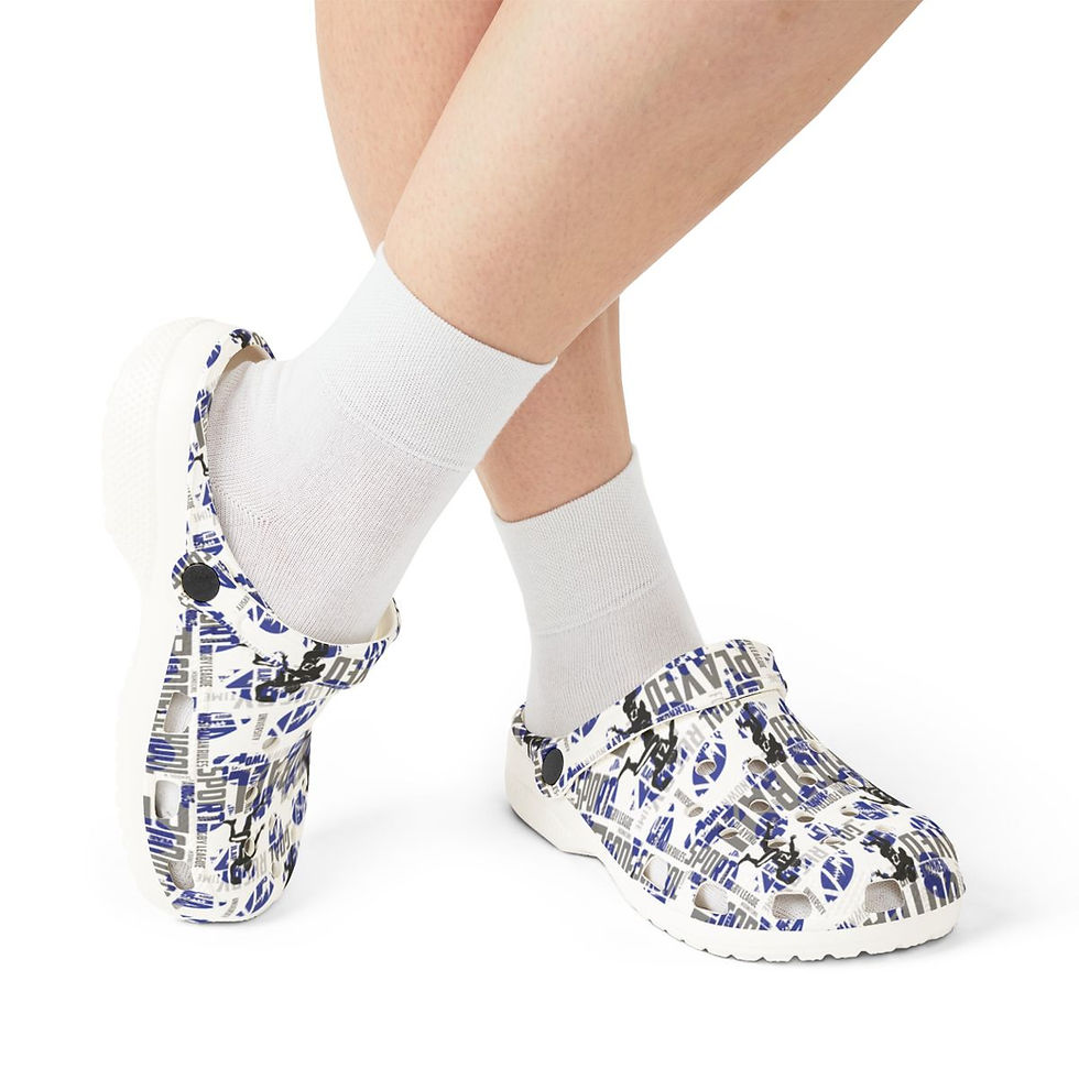 Thumbnail: KLÅOG - EVA Foam Rubber Shoes (CLOG), Custom Blue Football