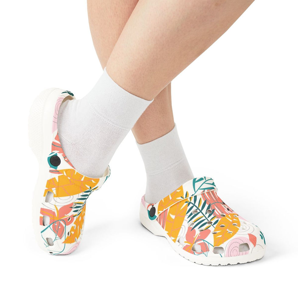 Thumbnail: KLÅOG - EVA Foam Rubber Shoes (CLOG), Custom Tropical Pink Summer Vibe