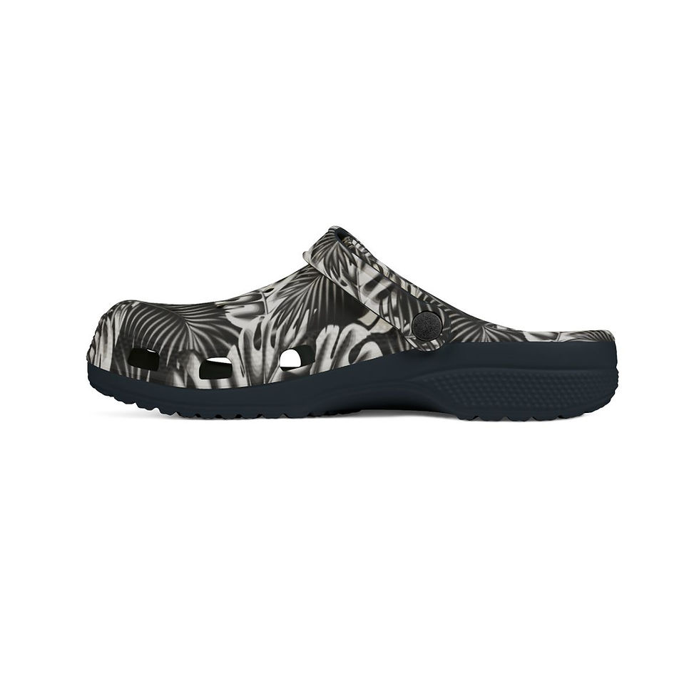 Thumbnail: KLÅOG - EVA Foam Rubber Shoes (CLOG), Custom Black & White Summer Vibe