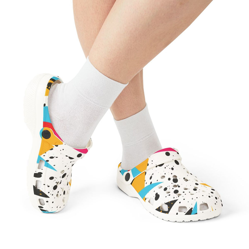 Thumbnail: KLÅOG - EVA Foam Rubber Shoes (CLOG), Custom Polka Dot Retro