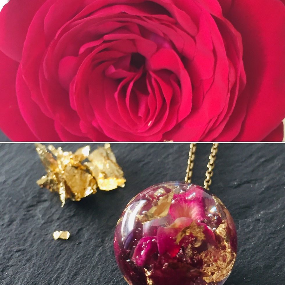anhänger aus einer rose