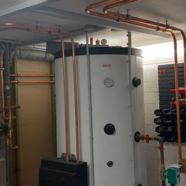 Elektrische Verdrahtung eines Kleinverteiler für eine Wärmepumpe mit zusätzlichem digitalen Zähler, Schleswig-Holstein