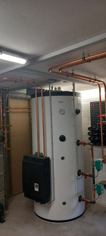 Elektrische Verdrahtung eines Kleinverteiler für eine Wärmepumpe mit zusätzlichem digitalen Zähler, Schleswig-Holstein