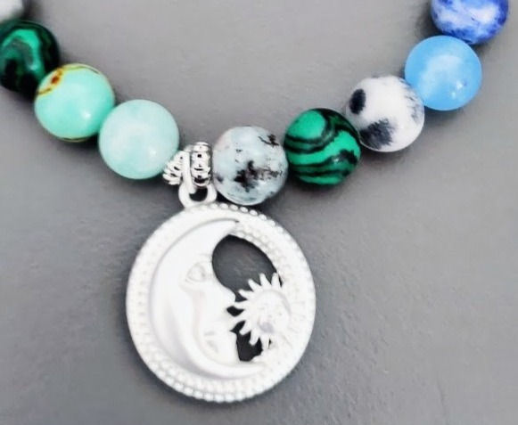 Miniature : BR Bracelet gemmes et médaille lune