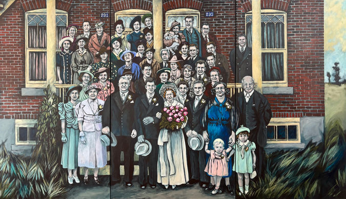 Acrylique sur toile de Lisa Marie Boissonneau représentant le Sacrement du Mariage