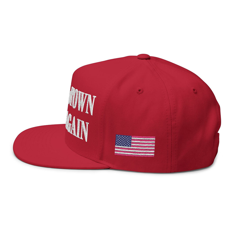 Thumbnail: Embroidered Flat Bill Cap — "Make Motown Great Again" Navy Snapback