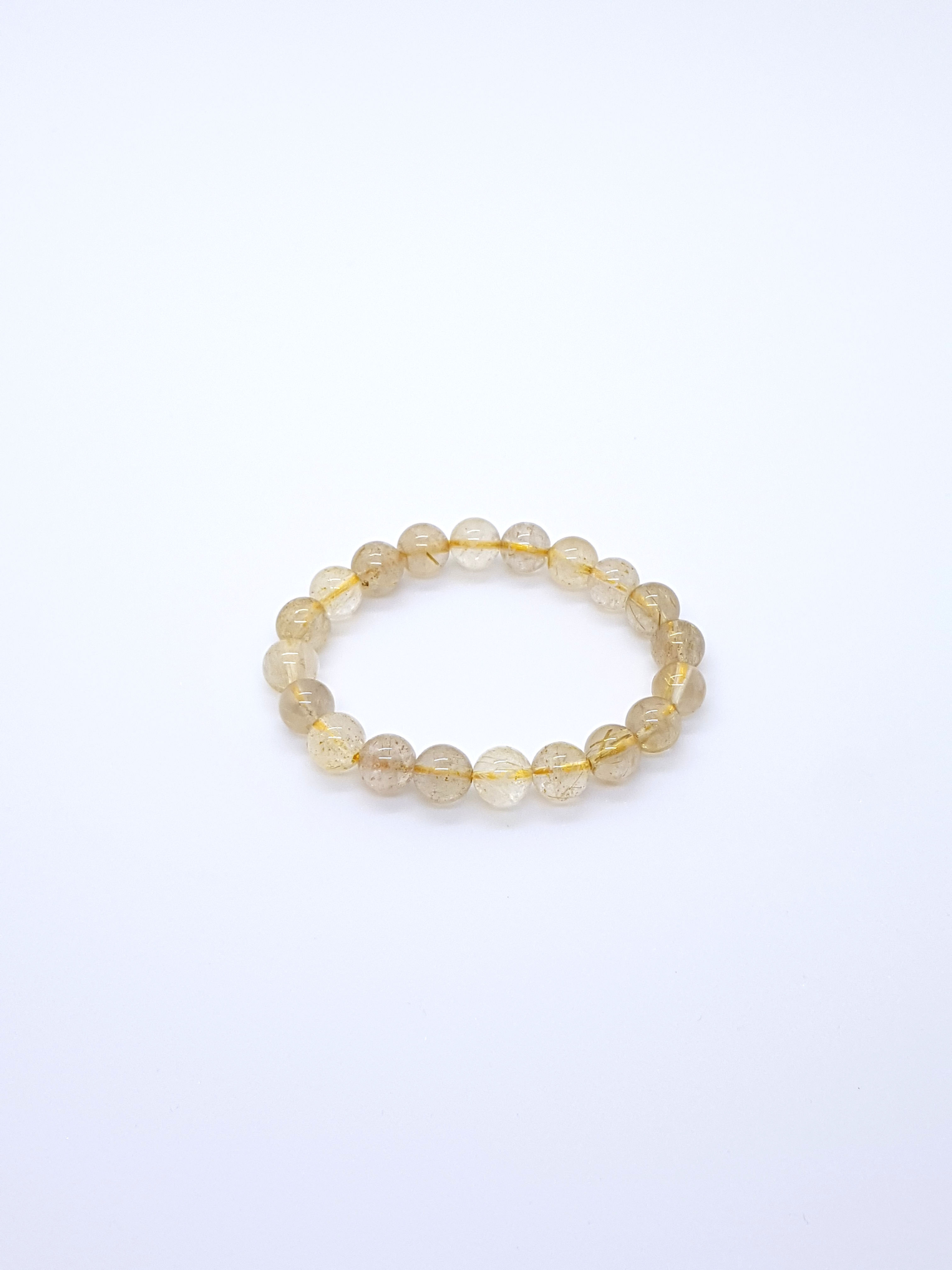 Gold Rutilated Quartz Bracelet (8mm)