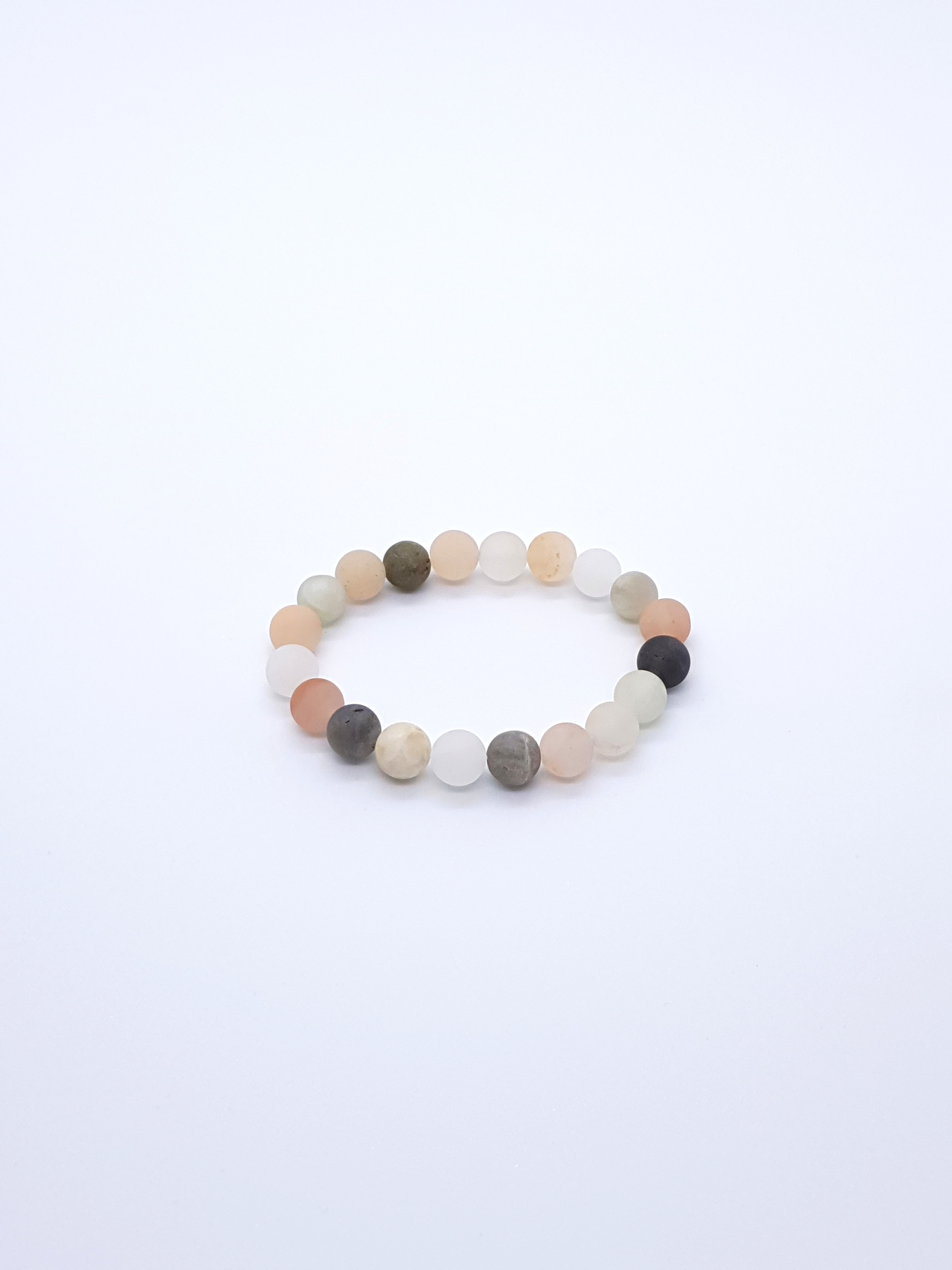 Moonstone Bracelet (Mixed Colour / Frosted) (8mm)