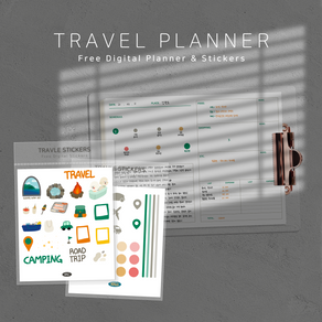 [Digital Stickers & Planner / goodnotes stickers & Planner] Free Download / sharing Travel Planner